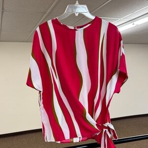 Stylish Pink and White Women's Top